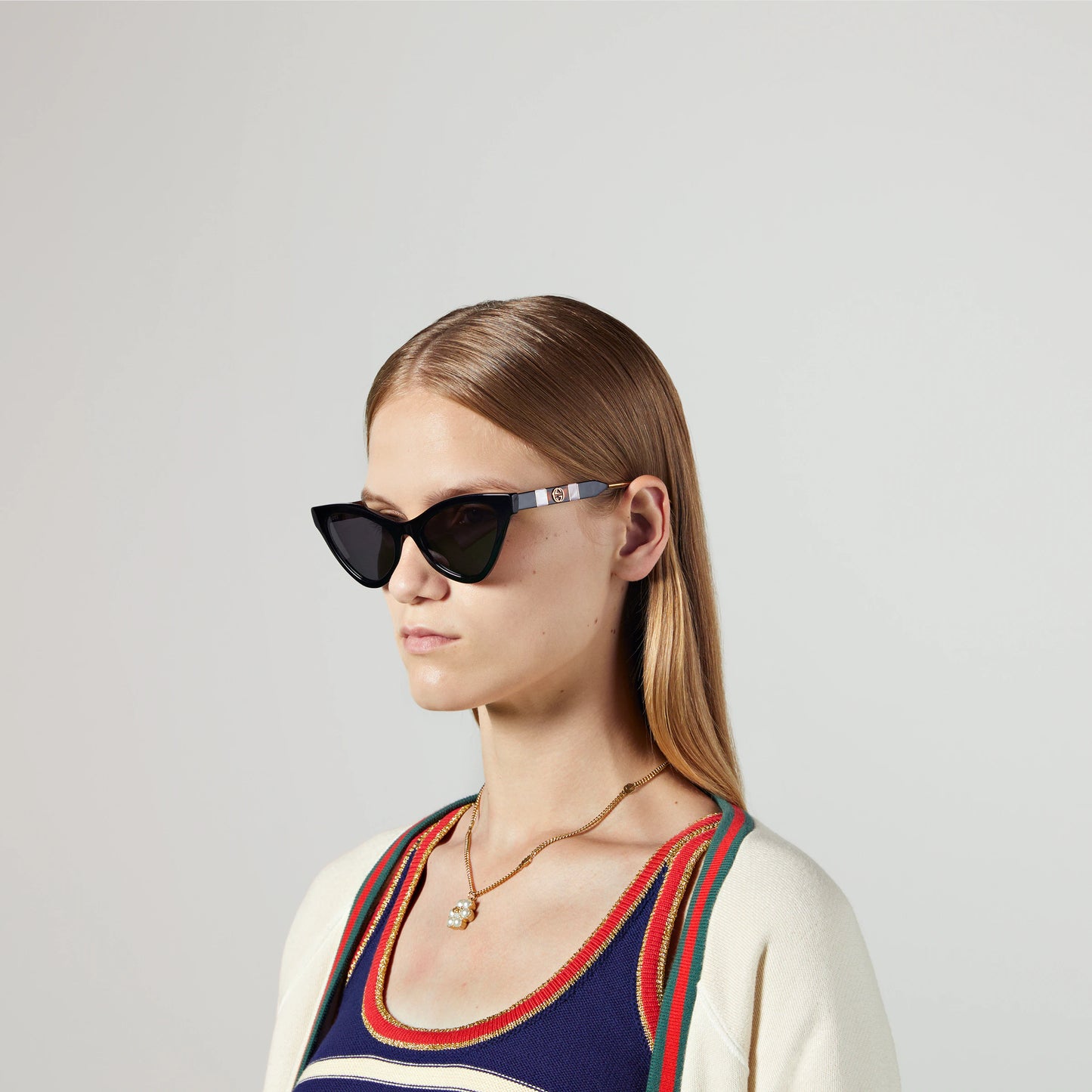 GUCCI CAT EYE ACETATE SUNGLASSES