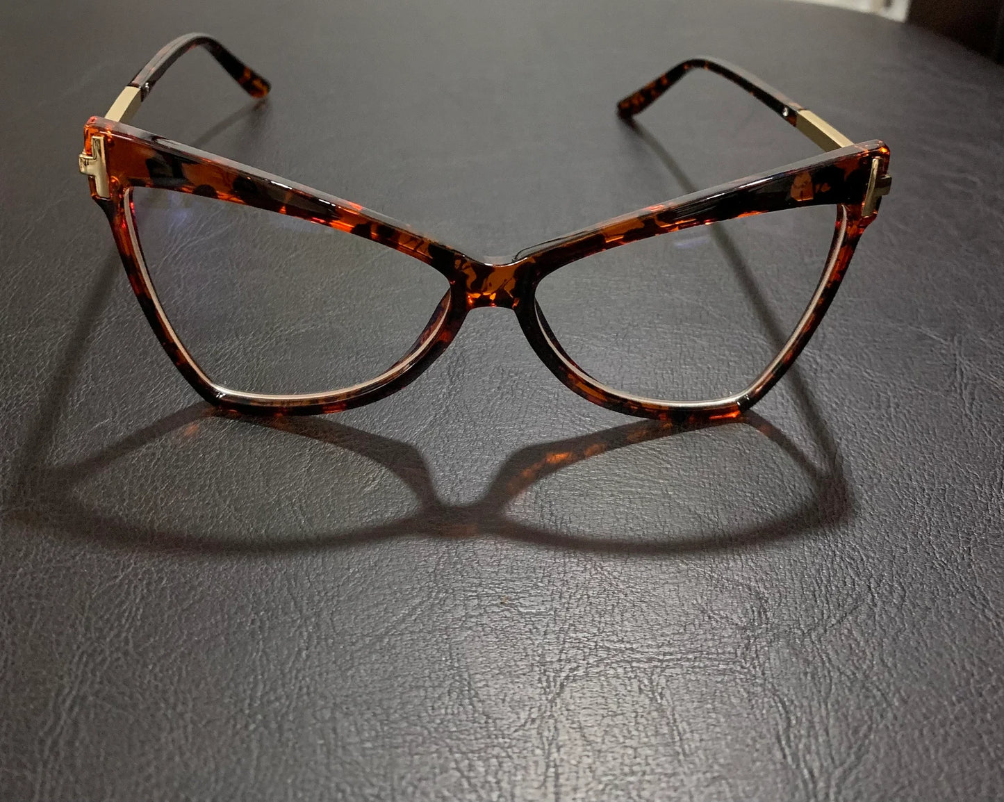 Brown Black Animal Cat Eyeglasses