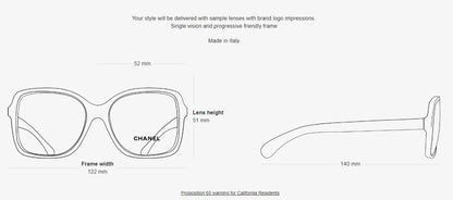 CHANEL SQUARE EYEGLASSES