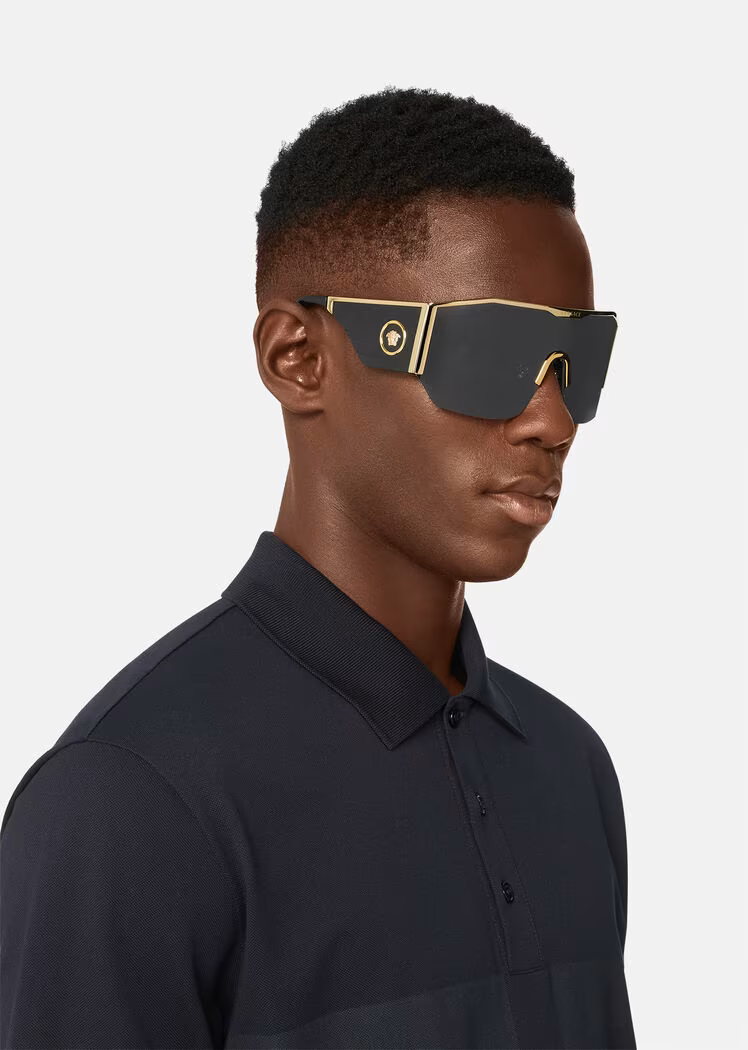 VERSACE MEDUSA HALO SHIELD SUNGLASSES