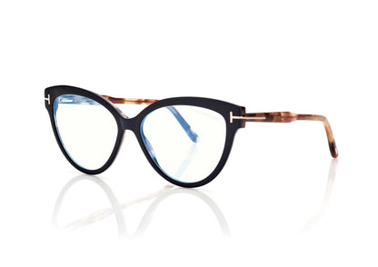 BLUE BLOCK SOFT CAT EYE OPTICALS + CLIP ON SUN  ITEM NO. FT5824-B