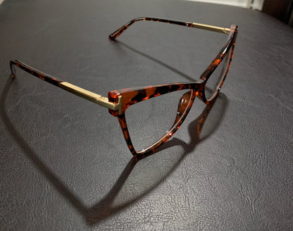 Brown Black Animal Cat Eyeglasses