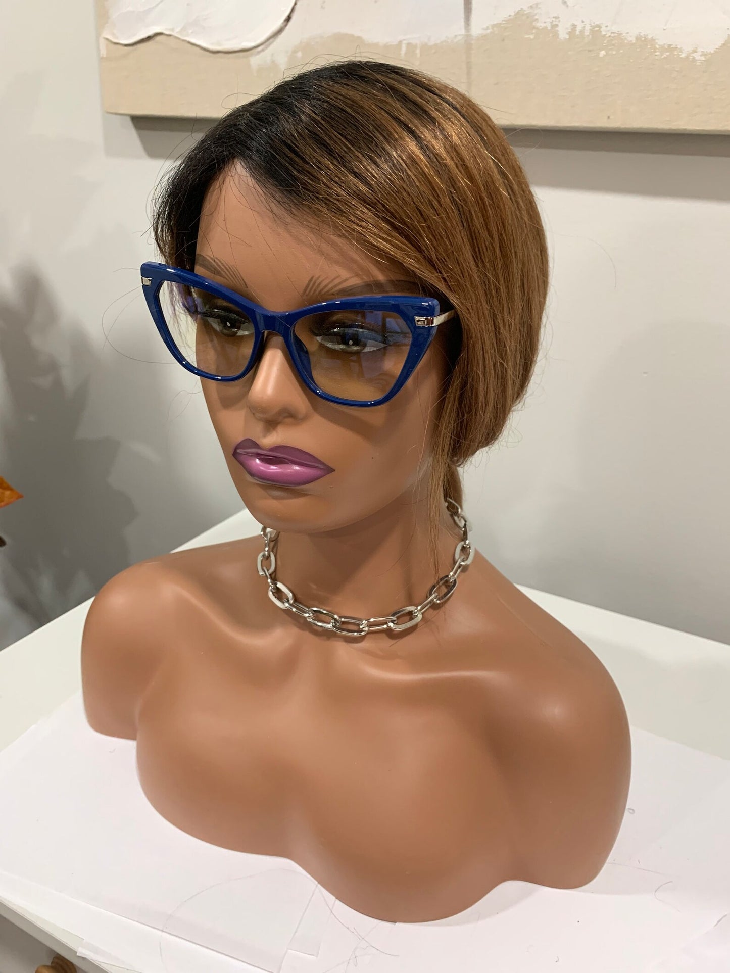 Stylish Blue Unisex Cat Eyeglasses, Spectacle frame